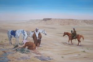 Falconers in the Desert